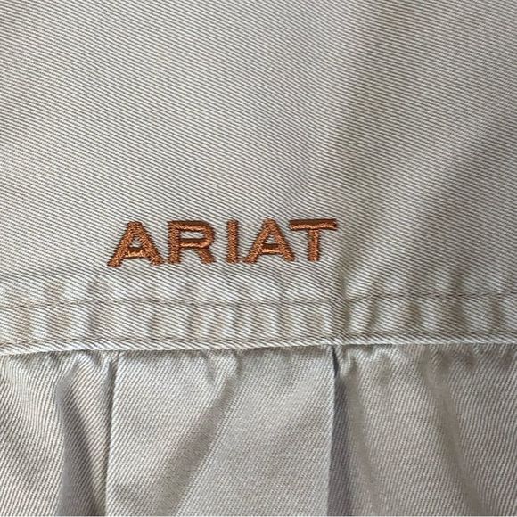 Ariat Shirt Mens Large Button Down Long Sleeve Lt. Brown Western Cowboy Cotton - Picture 6 of 7